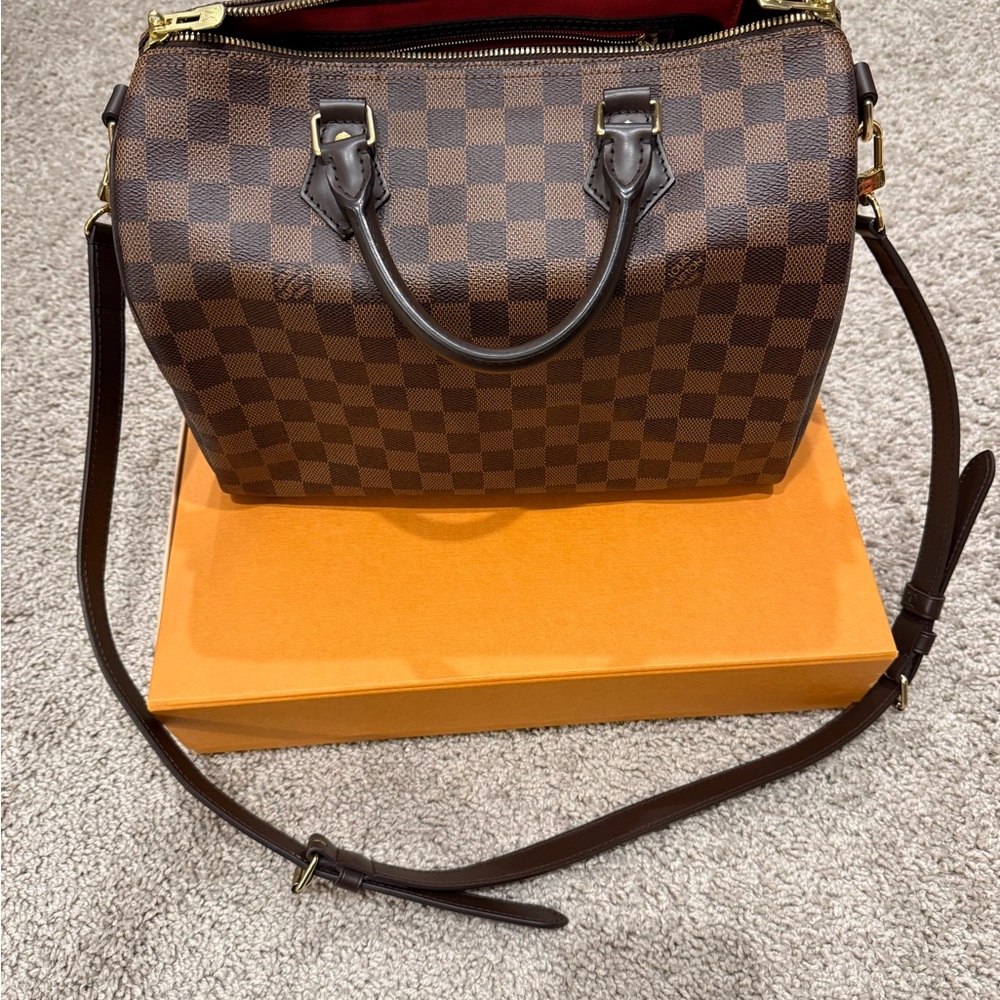 Louis Vuitton Brown Checkered Satchel